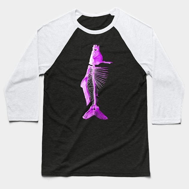 Fish Purple Baseball T-Shirt by RaphaelWolf